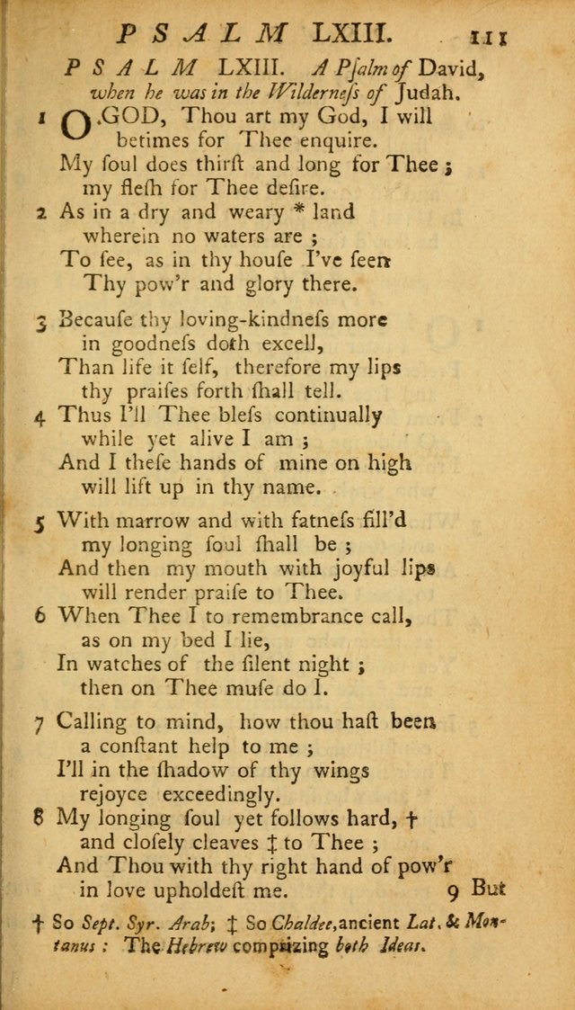 The Psalms, Hymns and Spiritual Songs of the Old and New Testament, faithully translated into English metre: being the New England Psalm Book (Rev. and Improved) page 111