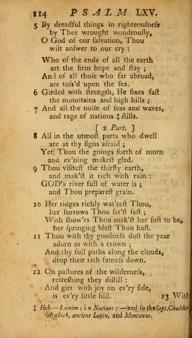 The Psalms, Hymns and Spiritual Songs of the Old and New Testament, faithully translated into English metre: being the New England Psalm Book (Rev. and Improved) page 114