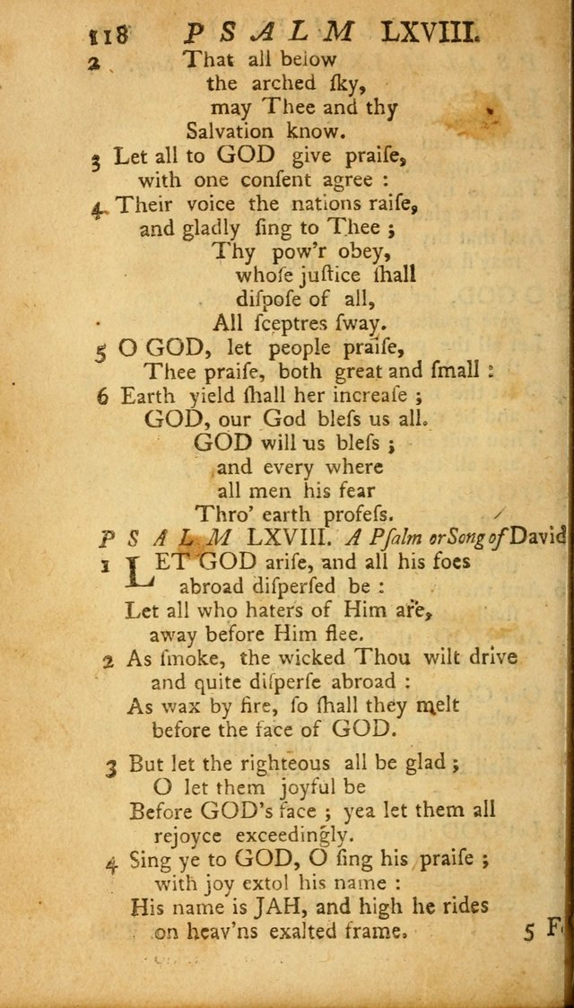 The Psalms, Hymns and Spiritual Songs of the Old and New Testament, faithully translated into English metre: being the New England Psalm Book (Rev. and Improved) page 118