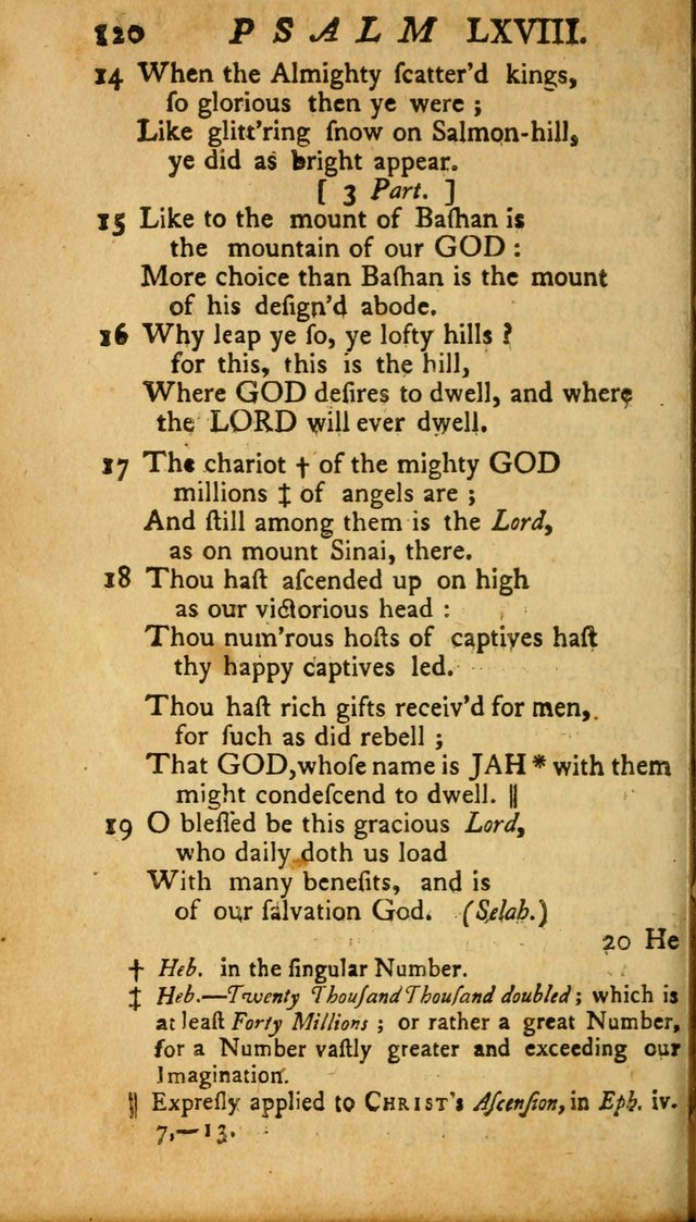 The Psalms, Hymns and Spiritual Songs of the Old and New Testament, faithully translated into English metre: being the New England Psalm Book (Rev. and Improved) page 120