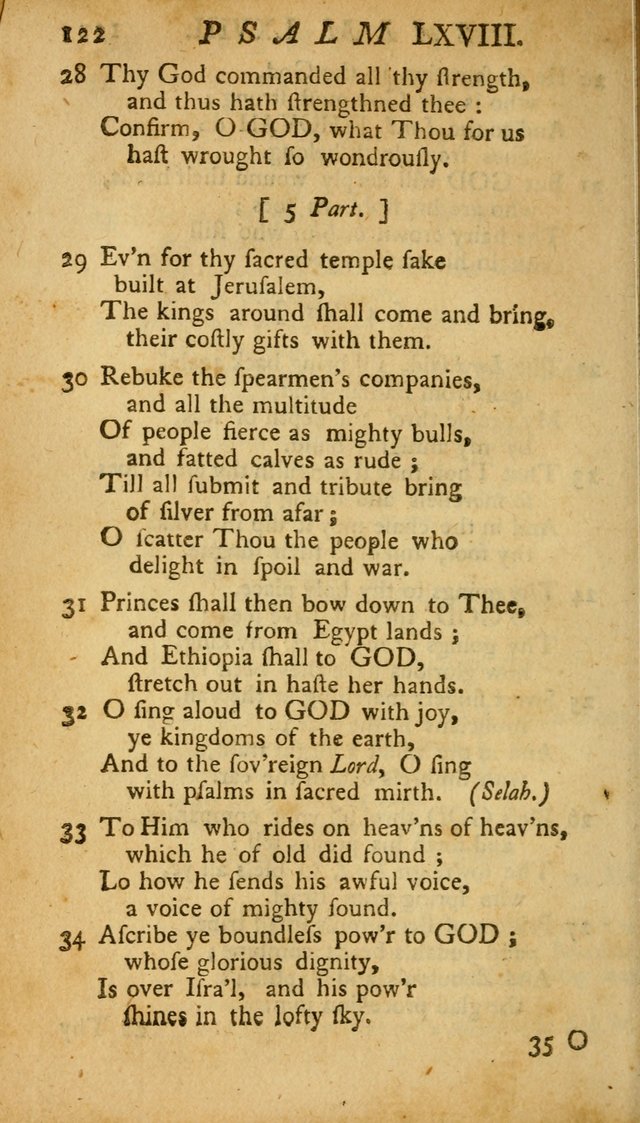 The Psalms, Hymns and Spiritual Songs of the Old and New Testament, faithully translated into English metre: being the New England Psalm Book (Rev. and Improved) page 122