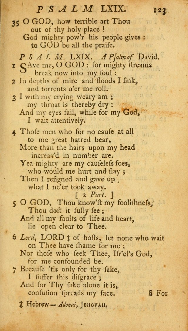 The Psalms, Hymns and Spiritual Songs of the Old and New Testament, faithully translated into English metre: being the New England Psalm Book (Rev. and Improved) page 123