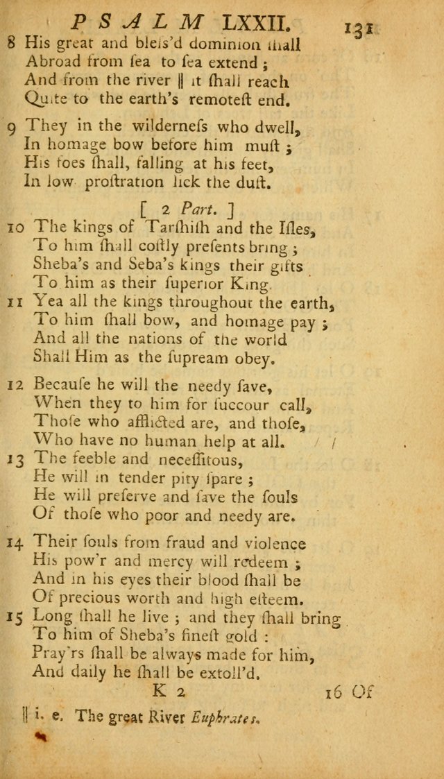 The Psalms, Hymns and Spiritual Songs of the Old and New Testament, faithully translated into English metre: being the New England Psalm Book (Rev. and Improved) page 131