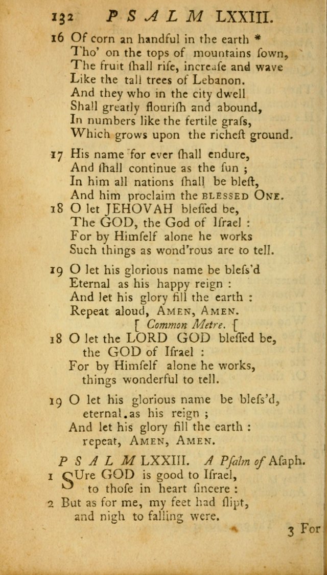 The Psalms, Hymns and Spiritual Songs of the Old and New Testament, faithully translated into English metre: being the New England Psalm Book (Rev. and Improved) page 132