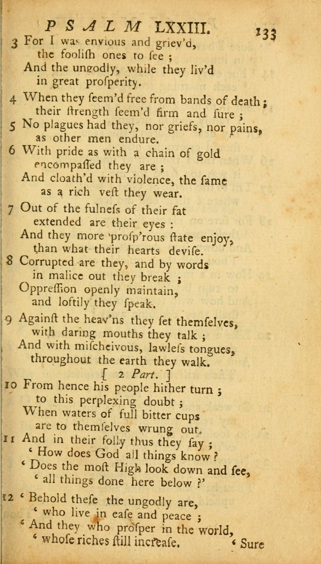 The Psalms, Hymns and Spiritual Songs of the Old and New Testament, faithully translated into English metre: being the New England Psalm Book (Rev. and Improved) page 133