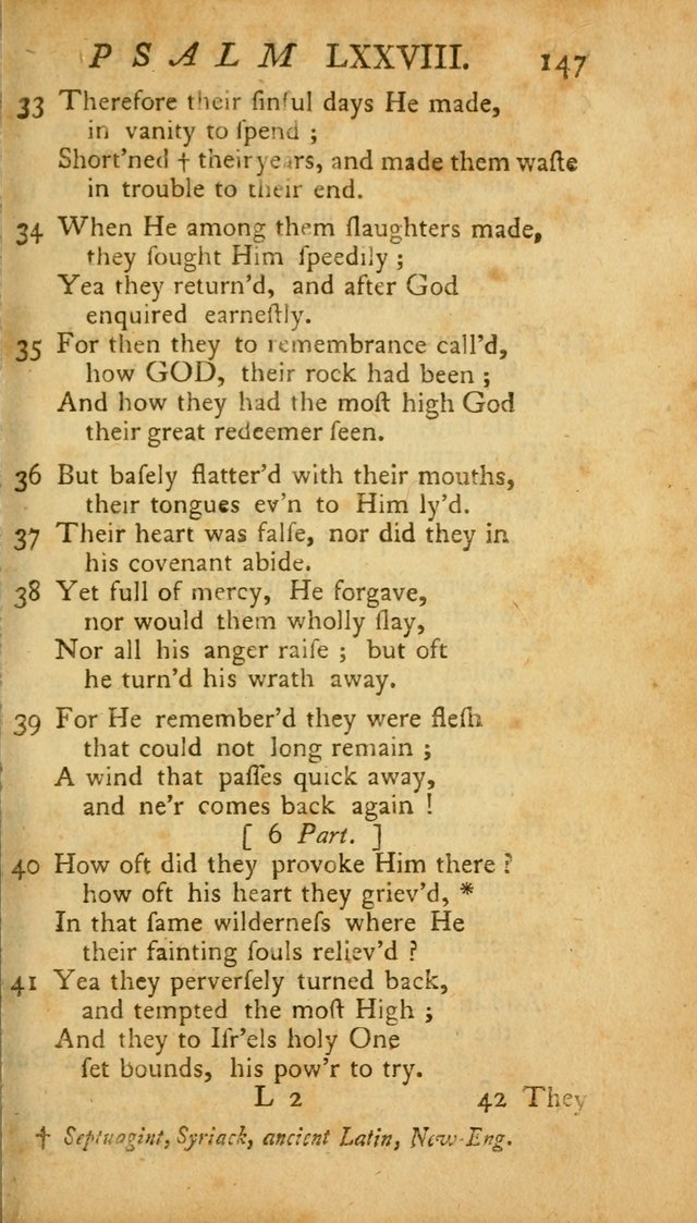 The Psalms, Hymns and Spiritual Songs of the Old and New Testament, faithully translated into English metre: being the New England Psalm Book (Rev. and Improved) page 147