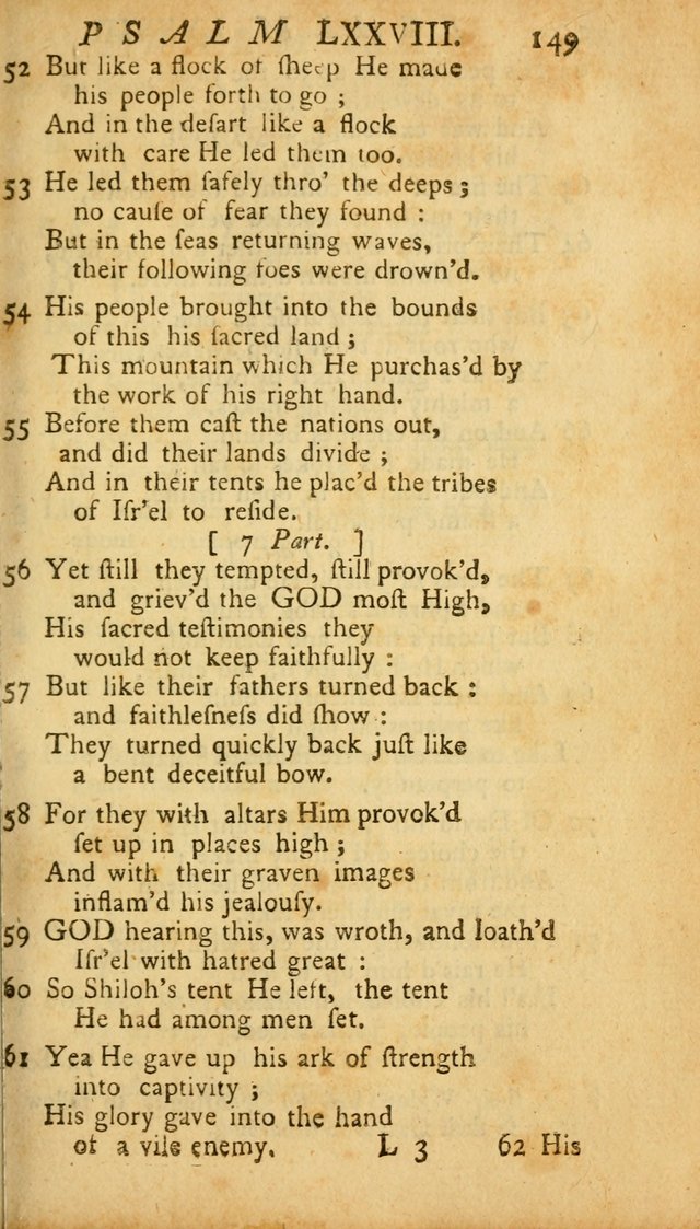 The Psalms, Hymns and Spiritual Songs of the Old and New Testament, faithully translated into English metre: being the New England Psalm Book (Rev. and Improved) page 149