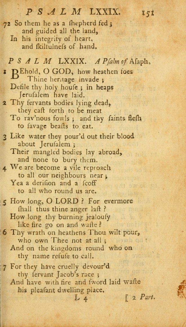 The Psalms, Hymns and Spiritual Songs of the Old and New Testament, faithully translated into English metre: being the New England Psalm Book (Rev. and Improved) page 151