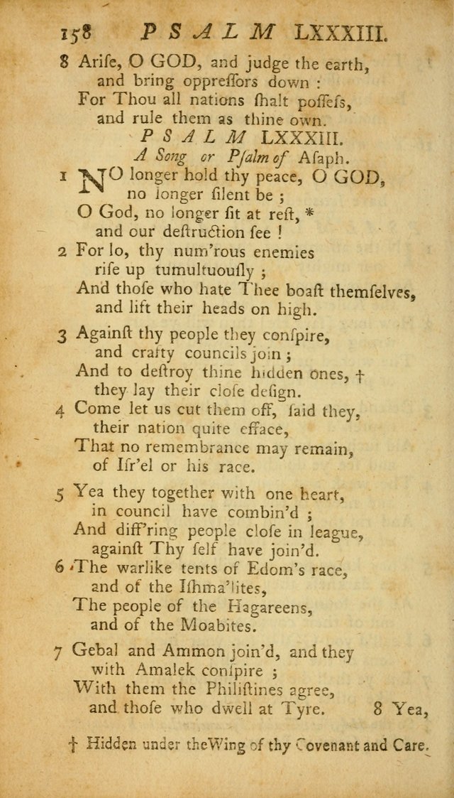 The Psalms, Hymns and Spiritual Songs of the Old and New Testament, faithully translated into English metre: being the New England Psalm Book (Rev. and Improved) page 158