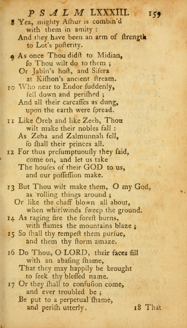 The Psalms, Hymns and Spiritual Songs of the Old and New Testament, faithully translated into English metre: being the New England Psalm Book (Rev. and Improved) page 159