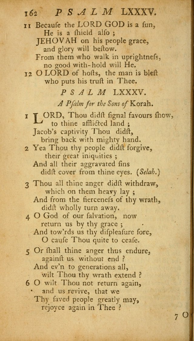 The Psalms, Hymns and Spiritual Songs of the Old and New Testament, faithully translated into English metre: being the New England Psalm Book (Rev. and Improved) page 162