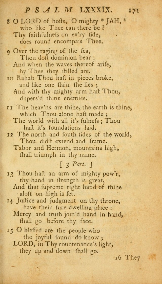 The Psalms, Hymns and Spiritual Songs of the Old and New Testament, faithully translated into English metre: being the New England Psalm Book (Rev. and Improved) page 171