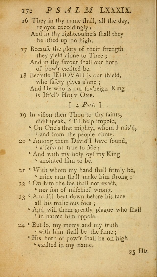 The Psalms, Hymns and Spiritual Songs of the Old and New Testament, faithully translated into English metre: being the New England Psalm Book (Rev. and Improved) page 172