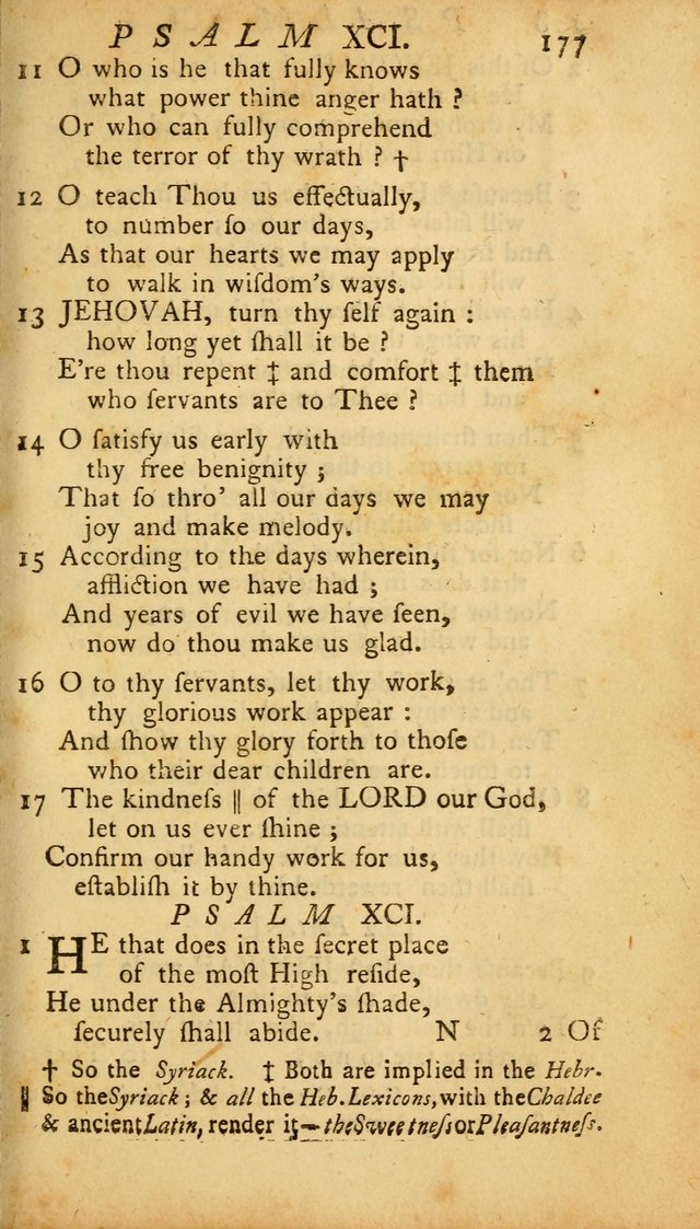 The Psalms, Hymns and Spiritual Songs of the Old and New Testament, faithully translated into English metre: being the New England Psalm Book (Rev. and Improved) page 177