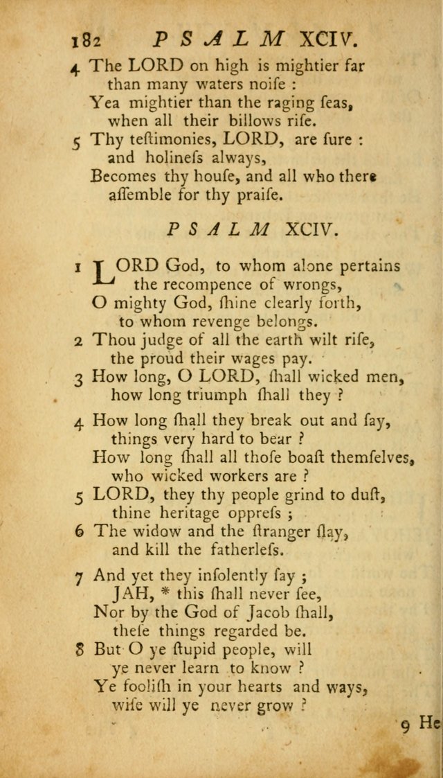 The Psalms, Hymns and Spiritual Songs of the Old and New Testament, faithully translated into English metre: being the New England Psalm Book (Rev. and Improved) page 182