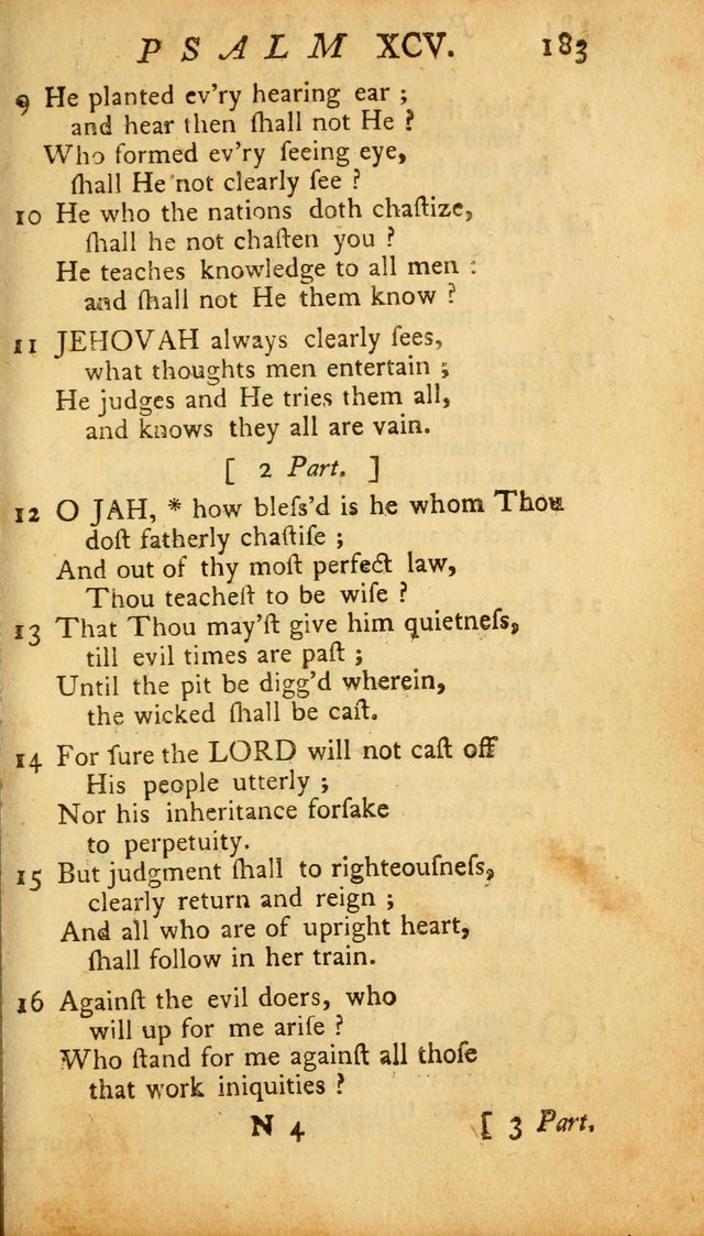 The Psalms, Hymns and Spiritual Songs of the Old and New Testament, faithully translated into English metre: being the New England Psalm Book (Rev. and Improved) page 183