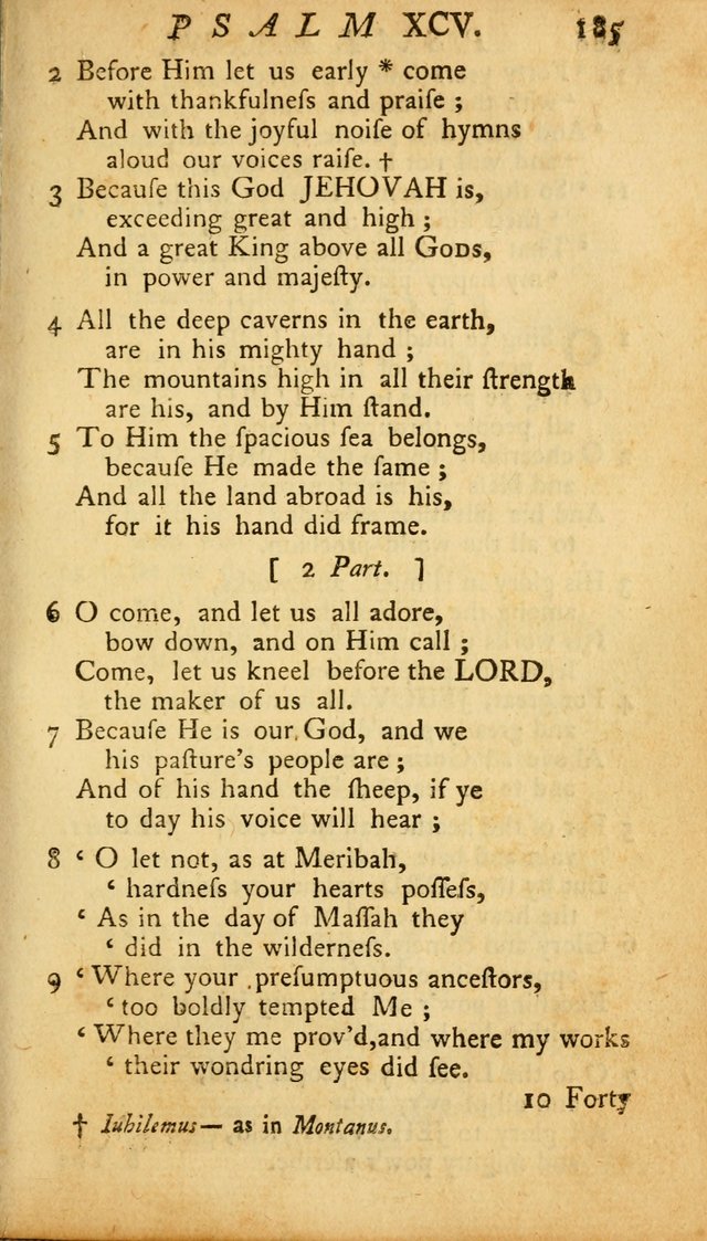 The Psalms, Hymns and Spiritual Songs of the Old and New Testament, faithully translated into English metre: being the New England Psalm Book (Rev. and Improved) page 185