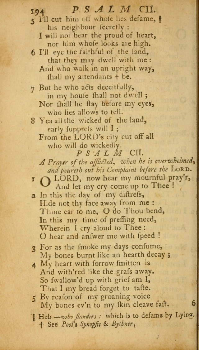 The Psalms, Hymns and Spiritual Songs of the Old and New Testament, faithully translated into English metre: being the New England Psalm Book (Rev. and Improved) page 194