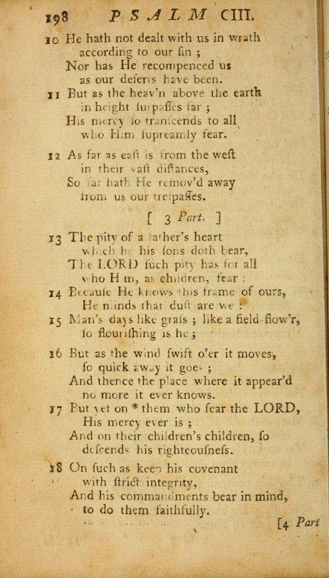 The Psalms, Hymns and Spiritual Songs of the Old and New Testament, faithully translated into English metre: being the New England Psalm Book (Rev. and Improved) page 198