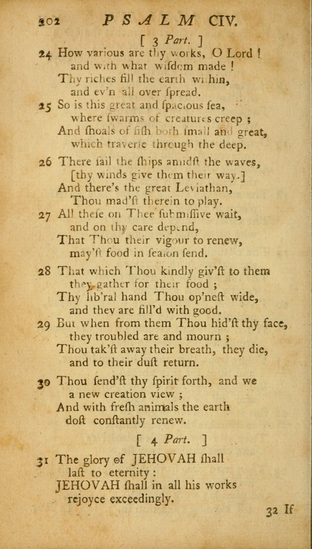 The Psalms, Hymns and Spiritual Songs of the Old and New Testament, faithully translated into English metre: being the New England Psalm Book (Rev. and Improved) page 202