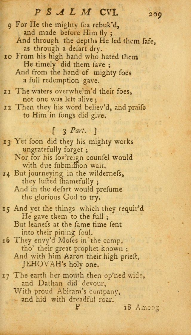 The Psalms, Hymns and Spiritual Songs of the Old and New Testament, faithully translated into English metre: being the New England Psalm Book (Rev. and Improved) page 209