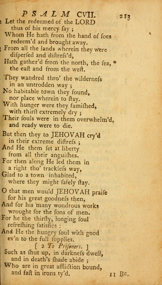 The Psalms, Hymns and Spiritual Songs of the Old and New Testament, faithully translated into English metre: being the New England Psalm Book (Rev. and Improved) page 213