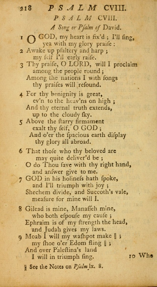 The Psalms, Hymns and Spiritual Songs of the Old and New Testament, faithully translated into English metre: being the New England Psalm Book (Rev. and Improved) page 218