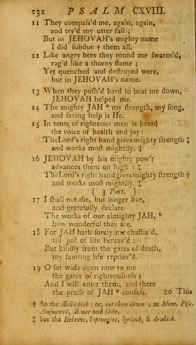 The Psalms, Hymns and Spiritual Songs of the Old and New Testament, faithully translated into English metre: being the New England Psalm Book (Rev. and Improved) page 232