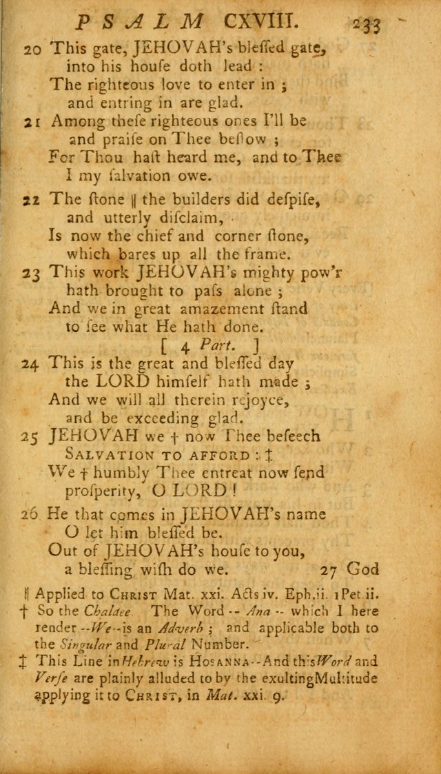 The Psalms, Hymns and Spiritual Songs of the Old and New Testament, faithully translated into English metre: being the New England Psalm Book (Rev. and Improved) page 233