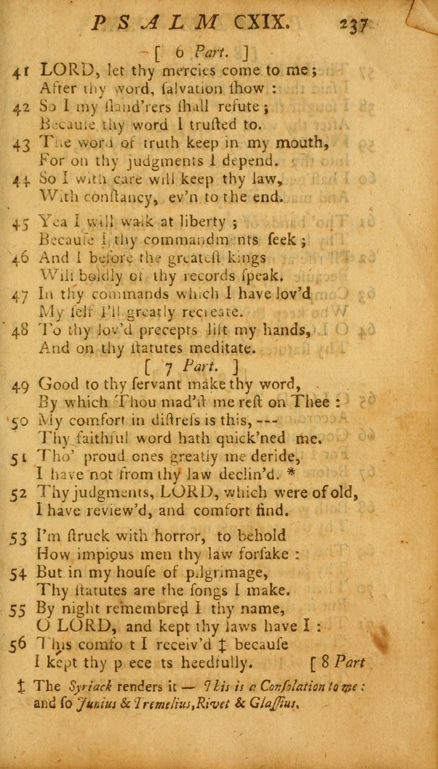 The Psalms, Hymns and Spiritual Songs of the Old and New Testament, faithully translated into English metre: being the New England Psalm Book (Rev. and Improved) page 237