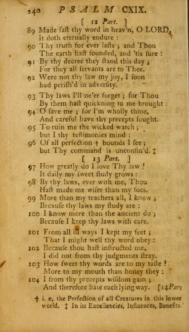 The Psalms, Hymns and Spiritual Songs of the Old and New Testament, faithully translated into English metre: being the New England Psalm Book (Rev. and Improved) page 240