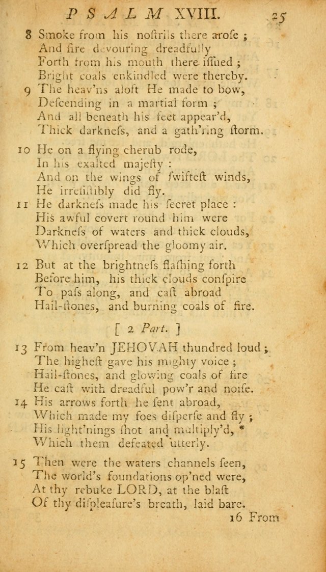 The Psalms, Hymns and Spiritual Songs of the Old and New Testament, faithully translated into English metre: being the New England Psalm Book (Rev. and Improved) page 25