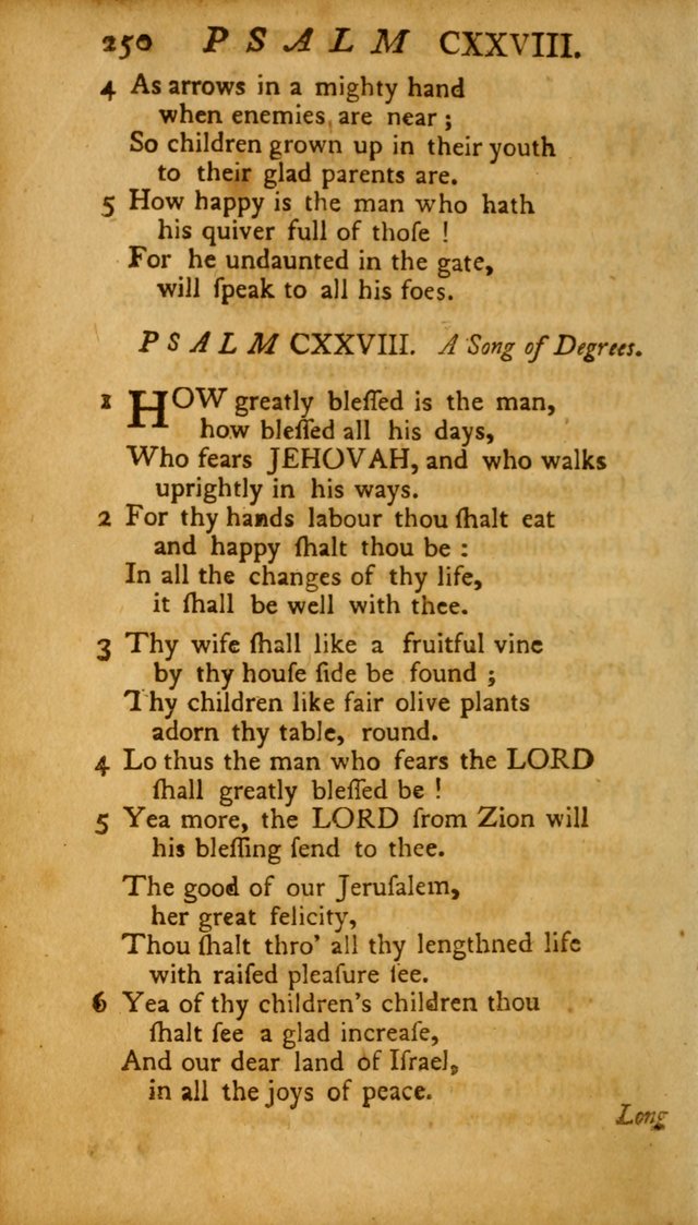 The Psalms, Hymns and Spiritual Songs of the Old and New Testament, faithully translated into English metre: being the New England Psalm Book (Rev. and Improved) page 250