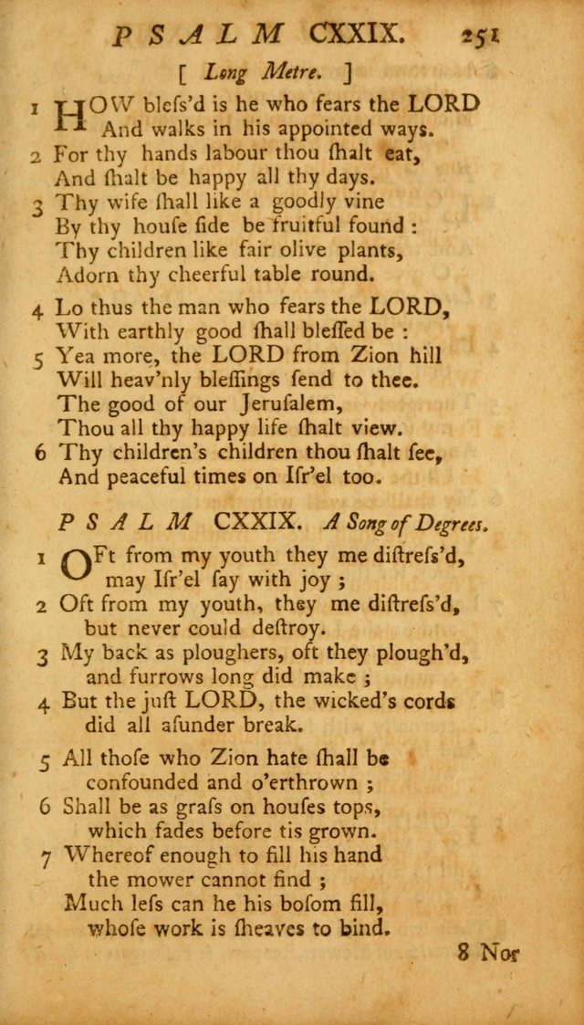 The Psalms, Hymns and Spiritual Songs of the Old and New Testament, faithully translated into English metre: being the New England Psalm Book (Rev. and Improved) page 251