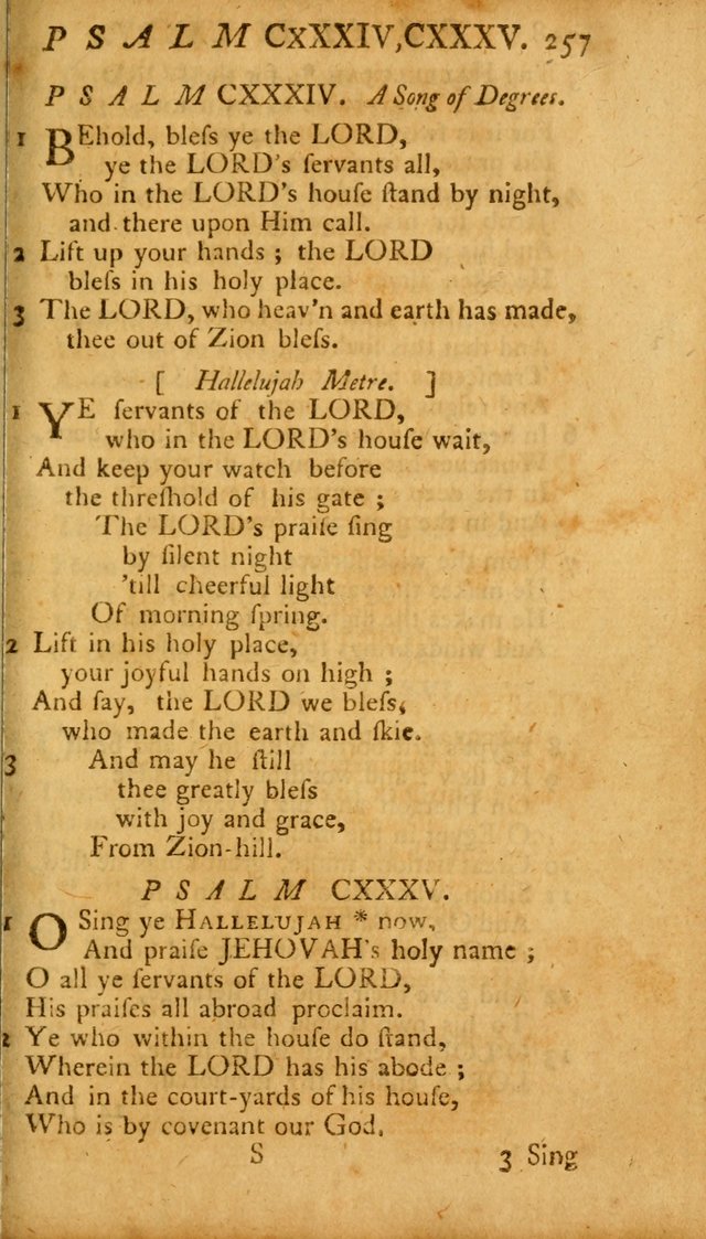 The Psalms, Hymns and Spiritual Songs of the Old and New Testament, faithully translated into English metre: being the New England Psalm Book (Rev. and Improved) page 257