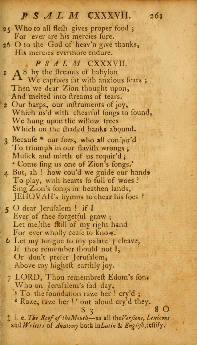 The Psalms, Hymns and Spiritual Songs of the Old and New Testament, faithully translated into English metre: being the New England Psalm Book (Rev. and Improved) page 261