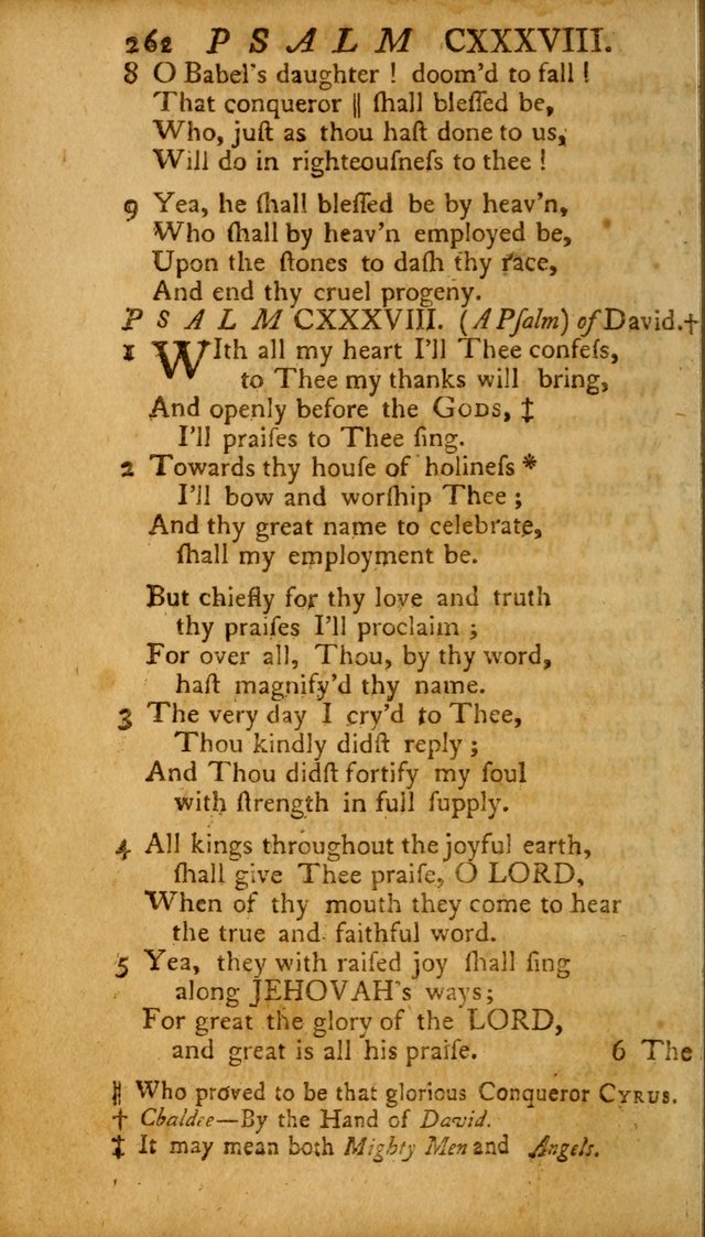 The Psalms, Hymns and Spiritual Songs of the Old and New Testament, faithully translated into English metre: being the New England Psalm Book (Rev. and Improved) page 262