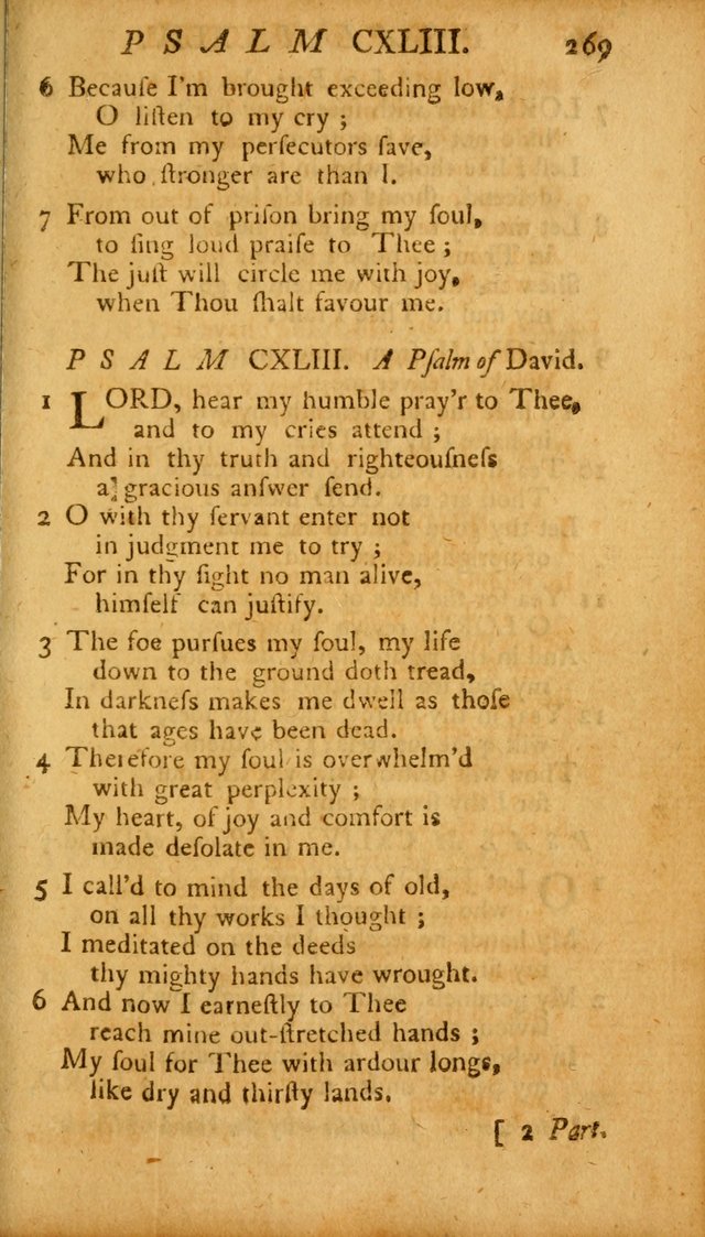 The Psalms, Hymns and Spiritual Songs of the Old and New Testament, faithully translated into English metre: being the New England Psalm Book (Rev. and Improved) page 269