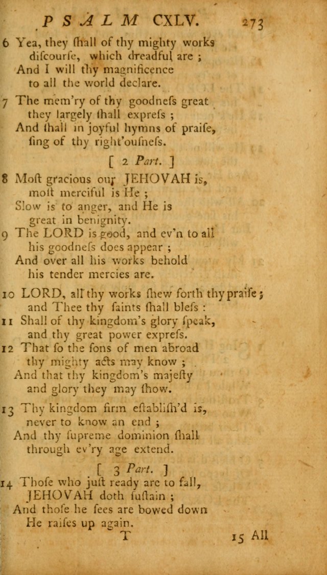 The Psalms, Hymns and Spiritual Songs of the Old and New Testament, faithully translated into English metre: being the New England Psalm Book (Rev. and Improved) page 273