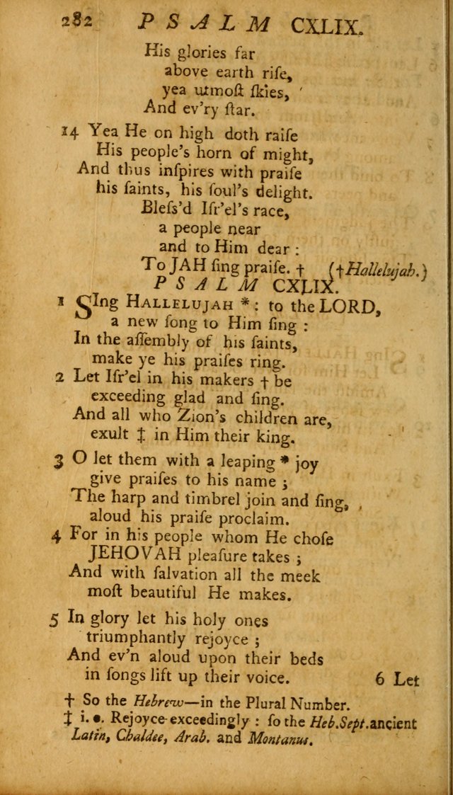 The Psalms, Hymns and Spiritual Songs of the Old and New Testament, faithully translated into English metre: being the New England Psalm Book (Rev. and Improved) page 282