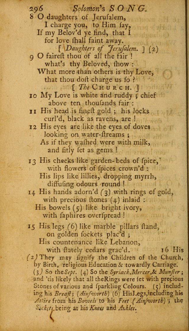 The Psalms, Hymns and Spiritual Songs of the Old and New Testament, faithully translated into English metre: being the New England Psalm Book (Rev. and Improved) page 296