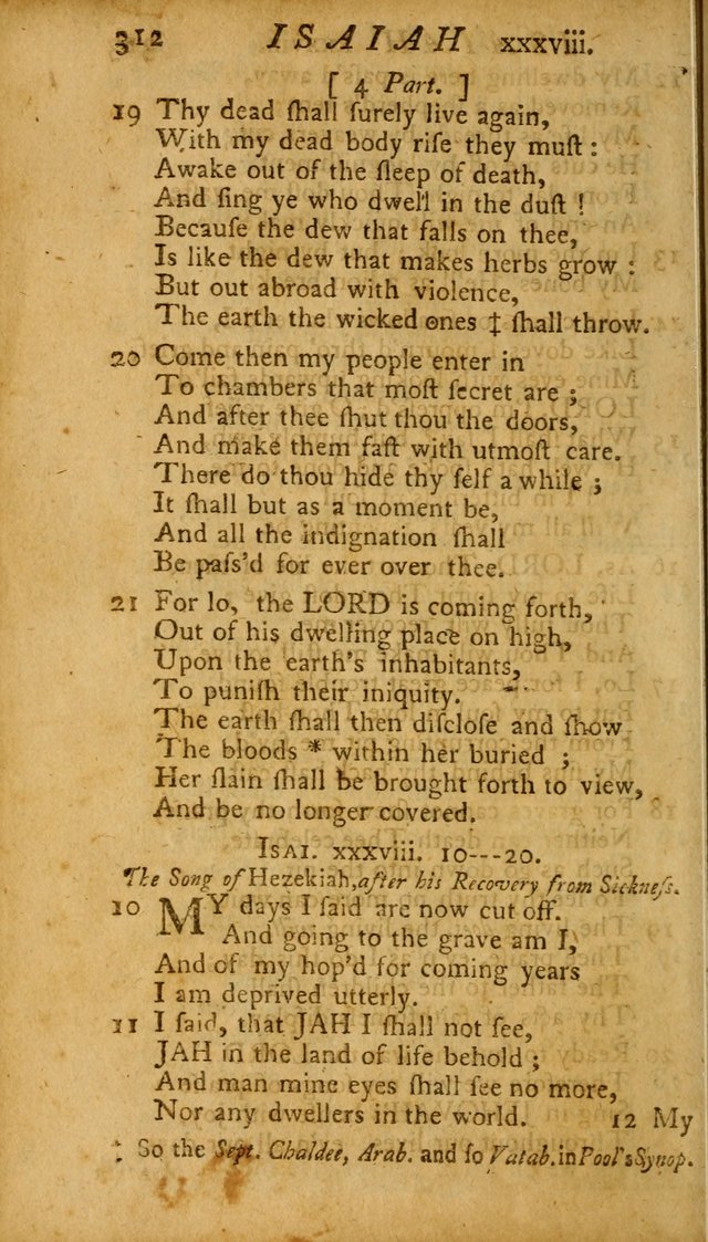 The Psalms, Hymns and Spiritual Songs of the Old and New Testament, faithully translated into English metre: being the New England Psalm Book (Rev. and Improved) page 312