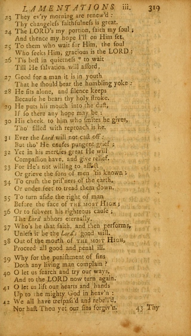 The Psalms, Hymns and Spiritual Songs of the Old and New Testament, faithully translated into English metre: being the New England Psalm Book (Rev. and Improved) page 319