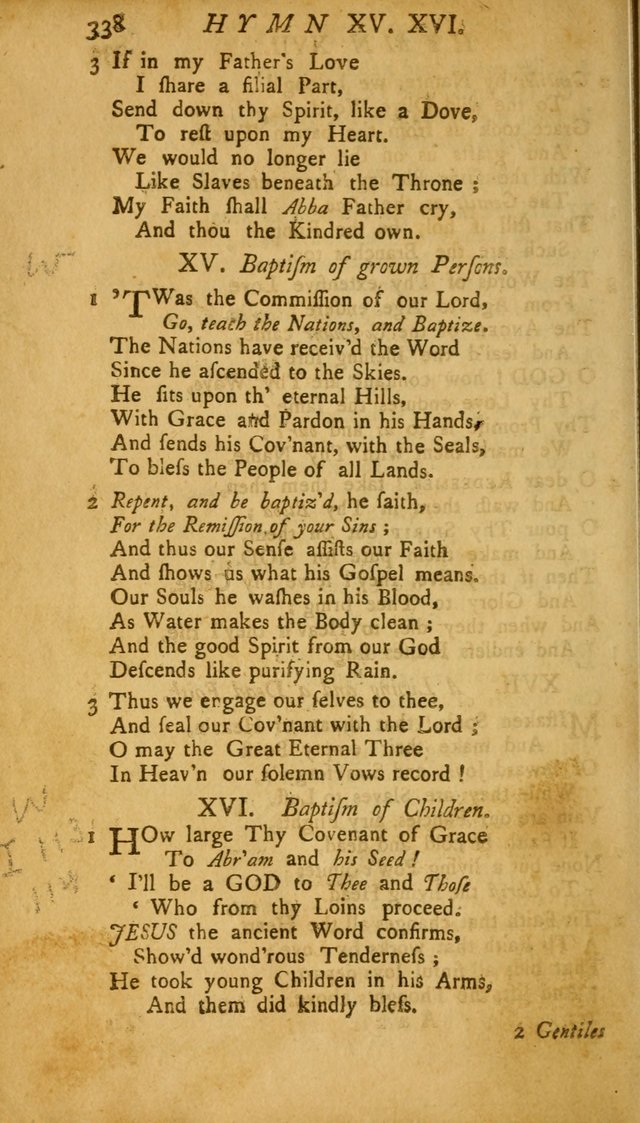 The Psalms, Hymns and Spiritual Songs of the Old and New Testament, faithully translated into English metre: being the New England Psalm Book (Rev. and Improved) page 338