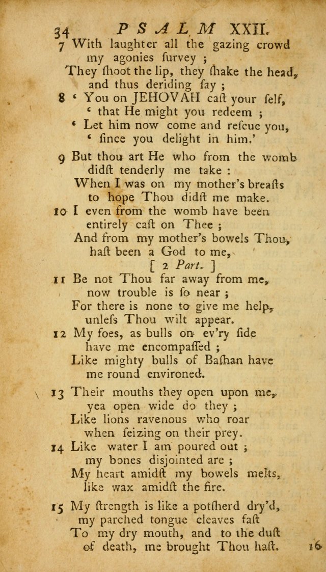 The Psalms, Hymns and Spiritual Songs of the Old and New Testament, faithully translated into English metre: being the New England Psalm Book (Rev. and Improved) page 34