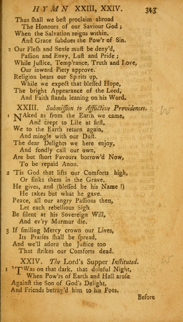 The Psalms, Hymns and Spiritual Songs of the Old and New Testament, faithully translated into English metre: being the New England Psalm Book (Rev. and Improved) page 343