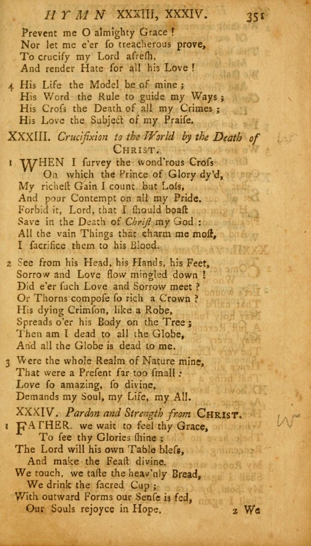 The Psalms, Hymns and Spiritual Songs of the Old and New Testament, faithully translated into English metre: being the New England Psalm Book (Rev. and Improved) page 351