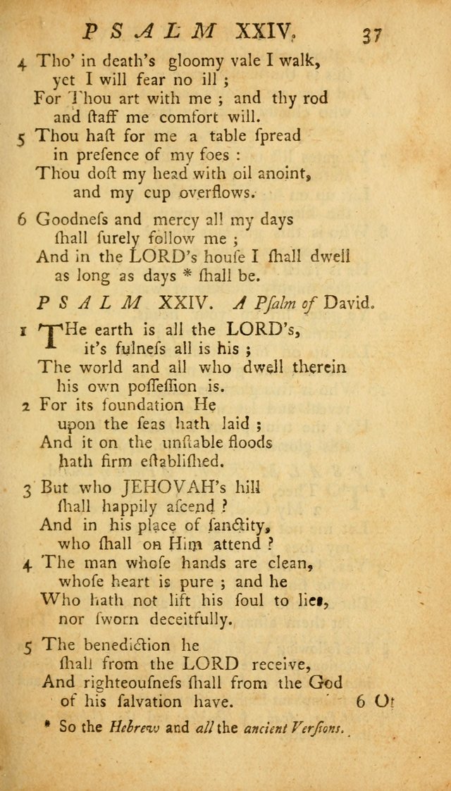 The Psalms, Hymns and Spiritual Songs of the Old and New Testament, faithully translated into English metre: being the New England Psalm Book (Rev. and Improved) page 37