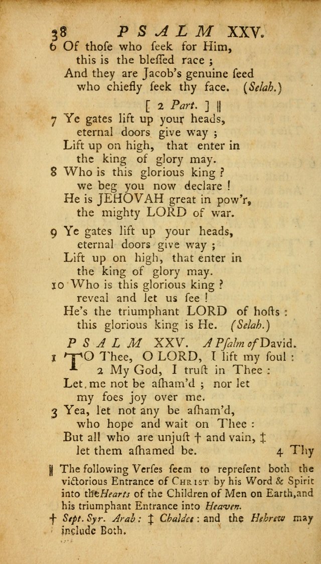 The Psalms, Hymns and Spiritual Songs of the Old and New Testament, faithully translated into English metre: being the New England Psalm Book (Rev. and Improved) page 38