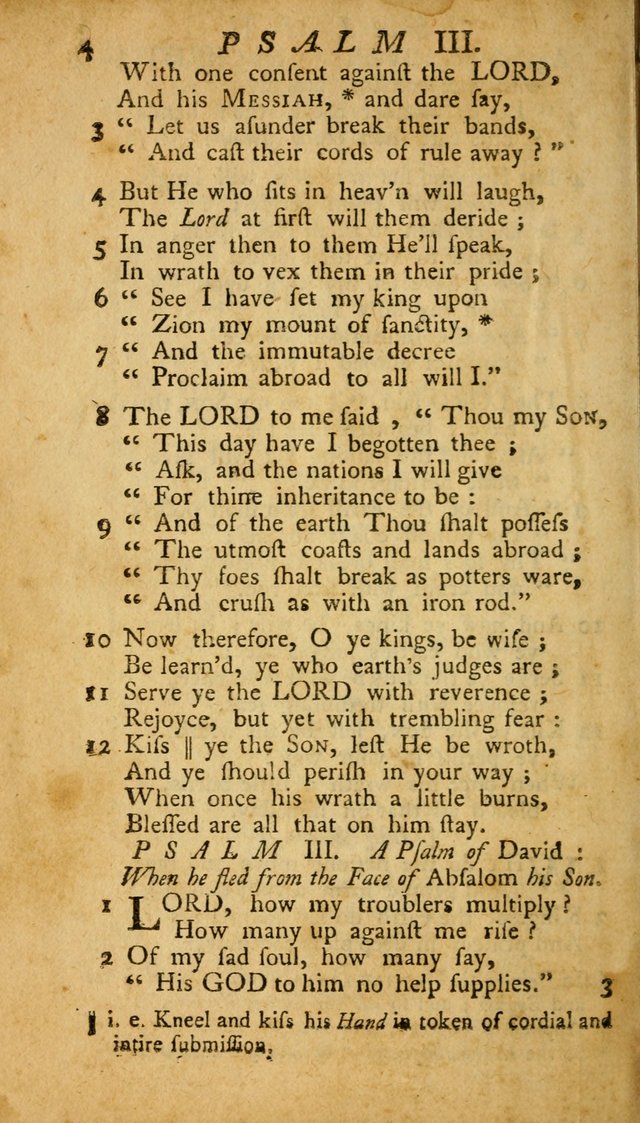 The Psalms, Hymns and Spiritual Songs of the Old and New Testament, faithully translated into English metre: being the New England Psalm Book (Rev. and Improved) page 4